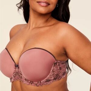 Adore Me Lugo Contour Plus Elegant Lace Strapless Bra